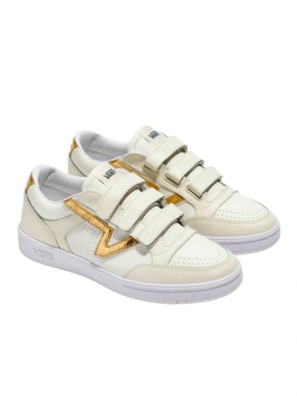 Vans Lowland Cc V (Metallic V) Marshmallow Leather Women Size 7.5 US